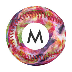 Abstract green, red wallpaper baseball