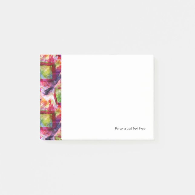 Abstract green, red wallpaper post-it notes (Front)