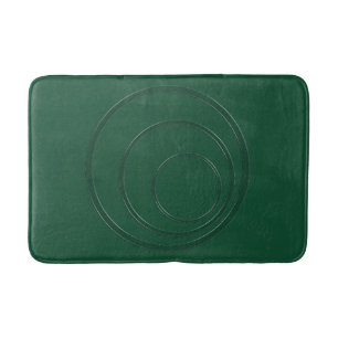 Abstract green round circles 3d effect modern shap bath mat
