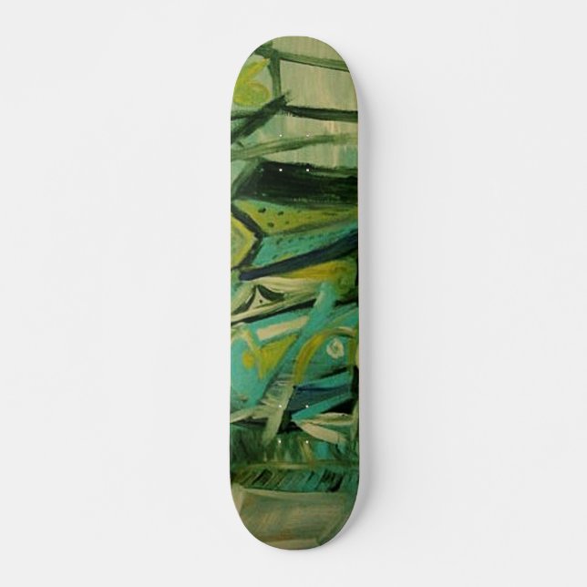 Abstract Green Skateboard (Front)