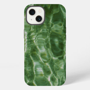 Abstract Green Water Ripples iPhone Case