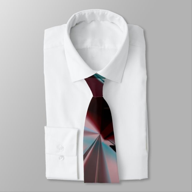 Abstract greenish to brown chocolate tie (Tied)