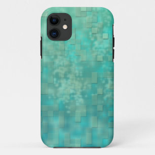 Abstract Greens Distant Rustic Mosaic Pattern iPhone 11 Case