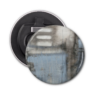 Abstract Grey & Blue Painting Bottle Opener