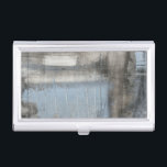 Abstract Grey & Blue Painting Business Card Holder<br><div class="desc">A Jennifer Goldberger abstract grey and blue painting. It looks like a cloudy day that could turn into a rainstorm. If you love modern art then this is the print for you. Pick one up today!</div>