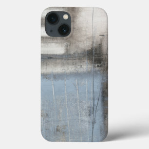 Abstract Grey & Blue Painting iPhone 13 Case