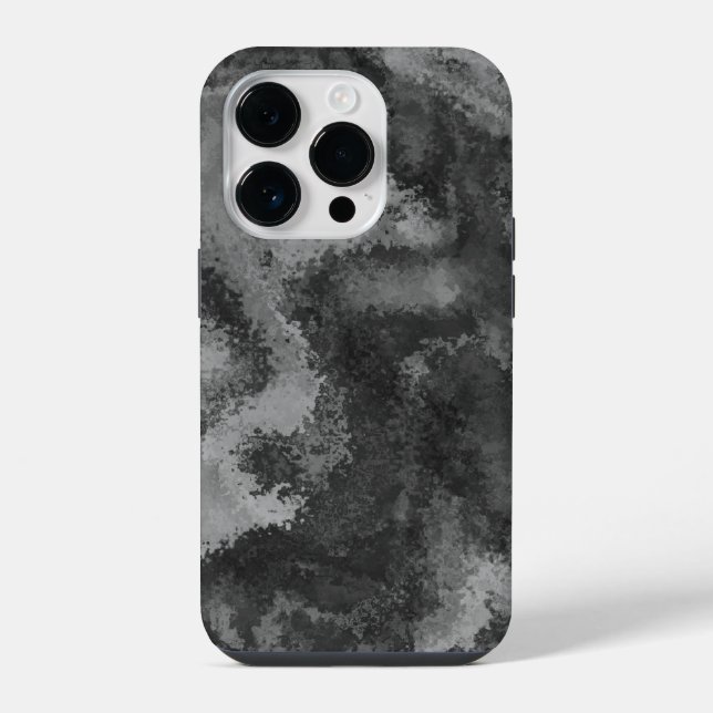 Abstract Grey Diffusion iPhone Case (Back)