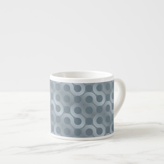 Abstract grey flow background espresso cup (Front Right)
