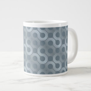 Abstract grey flow background large coffee mug
