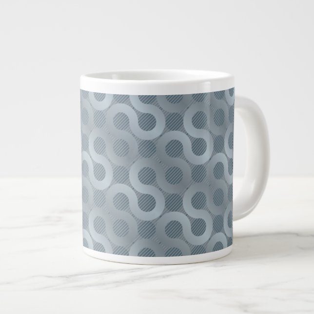 Abstract grey flow background large coffee mug (Front Right)