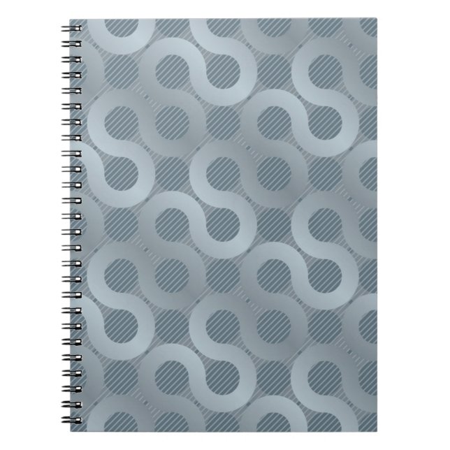 Abstract grey flow background notebook (Front)