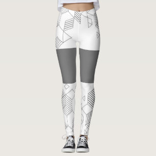 Abstract Grey Leggings