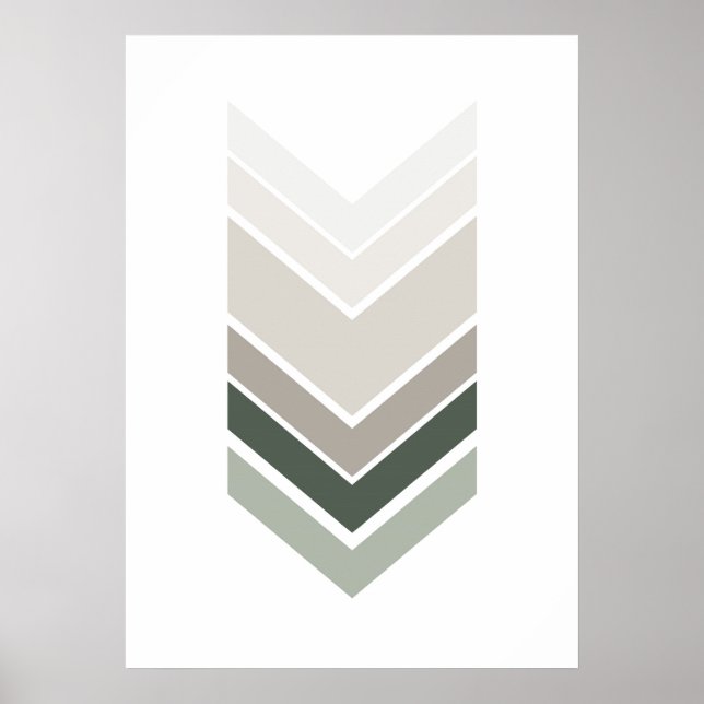 Abstract grey print. Modern geometric wall art (Front)