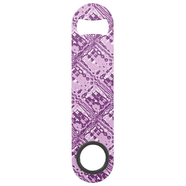 Abstract Grid Purple Speed Bottle Opener (Back)