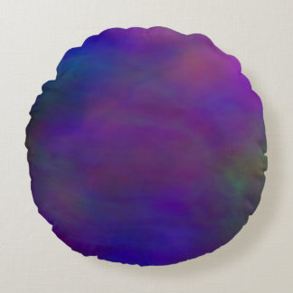 Abstract Groovy Clouds Round Cushion