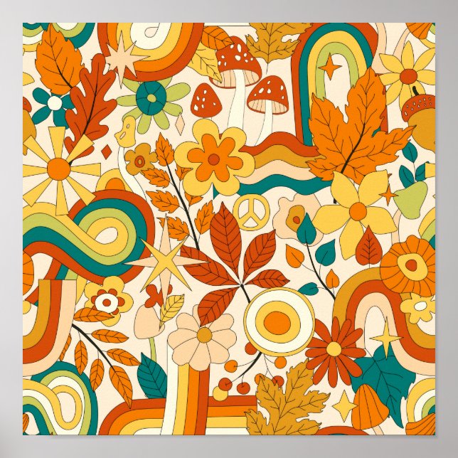 Abstract Groovy Modern Pattern Poster (Front)