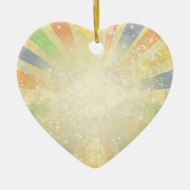 Abstract grunge background ceramic tree decoration (Front)
