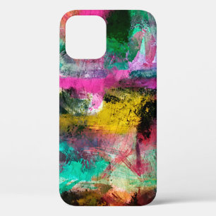 abstract grunge background from colour chaotic blu iPhone 12 case