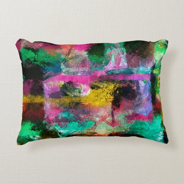 abstract grunge background from colour chaotic blu decorative cushion (Front)