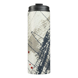 Abstract grunge background, ink texture. 2 thermal tumbler