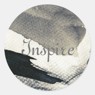 Abstract grunge background, ink texture. 4 classic round sticker