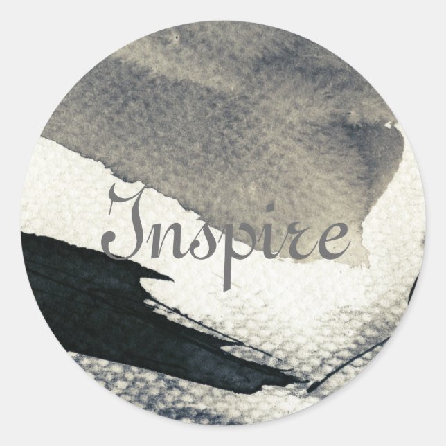 Abstract grunge background, ink texture. 4 classic round sticker (Front)