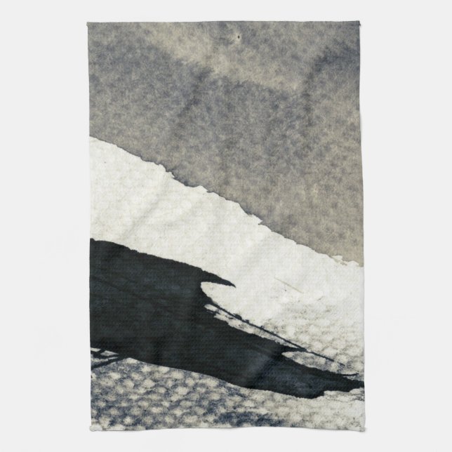 Abstract grunge background, ink texture. 4 tea towel (Vertical)