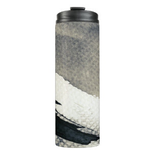 Abstract grunge background, ink texture. 4 thermal tumbler