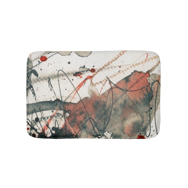 Abstract grunge background, ink texture. 5 bath mat (Front)