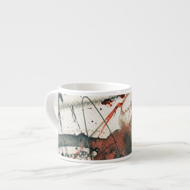 Abstract grunge background, ink texture. 5 espresso cup (Front Left)