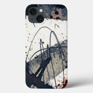Abstract grunge background, ink texture. iPhone 13 case