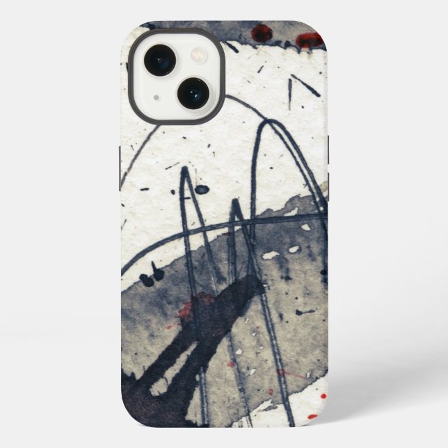 Abstract grunge background, ink texture. iPhone case (Back)