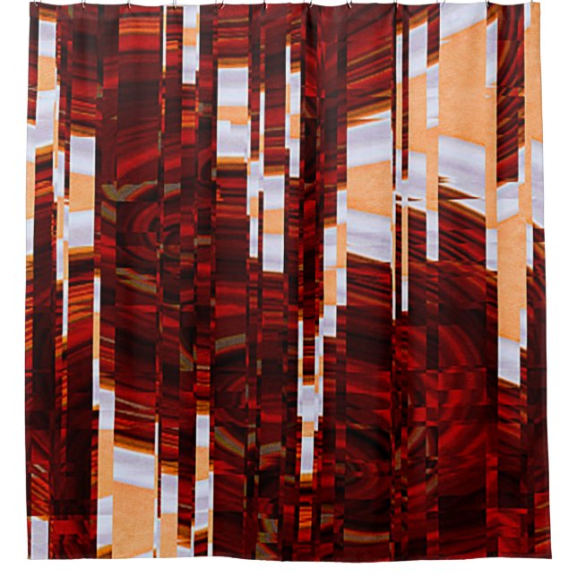 abstract grunge background with glitch effectabstr shower curtain (Front)