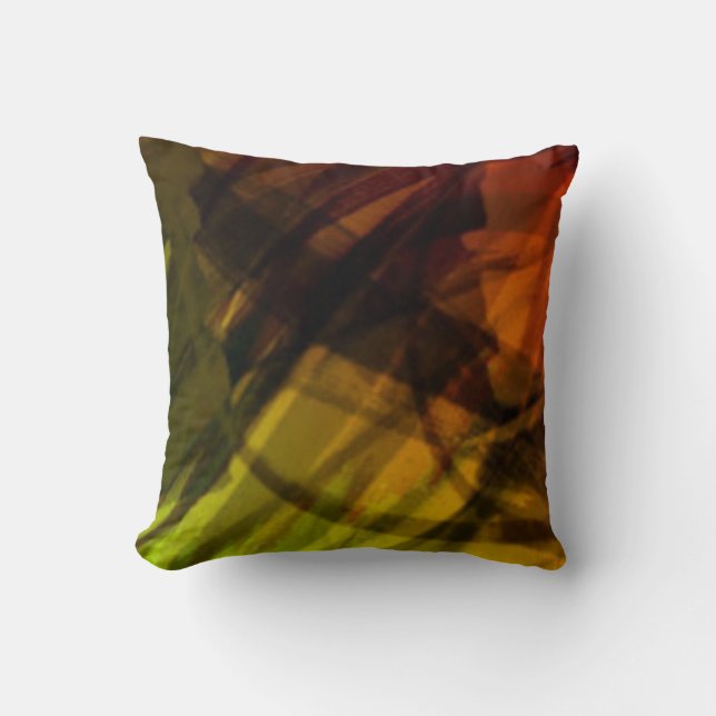 Abstract Grunge Effect Pillow (Front)