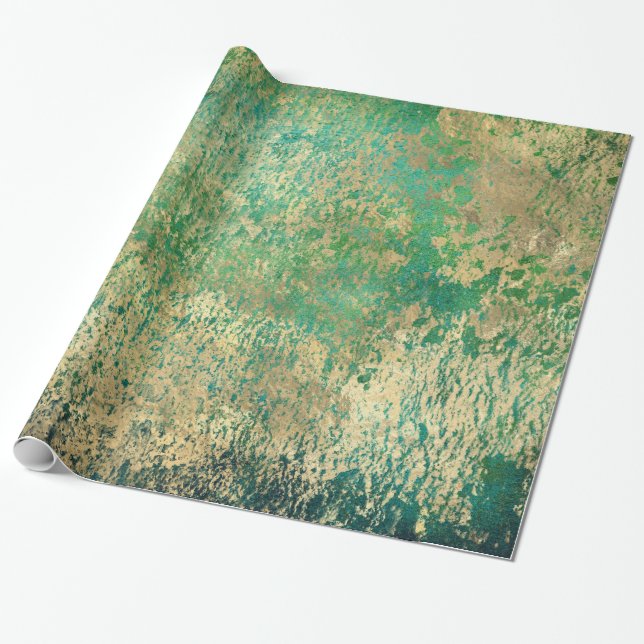 Abstract grunge gold textures wrapping paper (Unrolled)