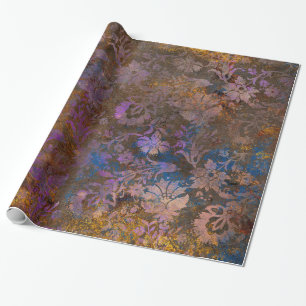Abstract grunge gold textures wrapping paper