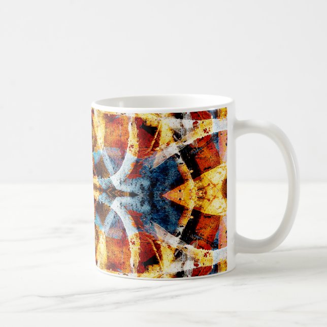 Abstract grunge graffiti pattern coffee mug (Right)