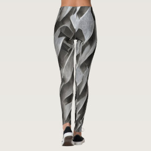 Abstract grunge metal texture leggings