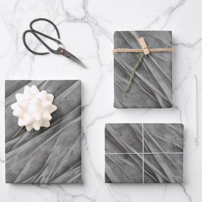 Abstract grunge metal texture wrapping paper sheet (Front)