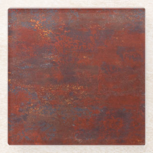 Abstract grunge rusty texture: realistic stucco glass coaster