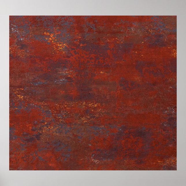 Abstract grunge rusty texture: realistic stucco poster (Front)