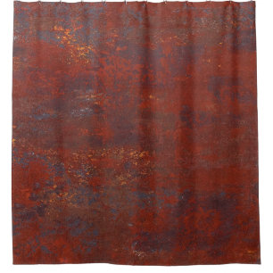 Abstract grunge rusty texture: realistic stucco shower curtain