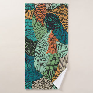 Abstract Grunge: Seamless Pattern Design. Bath Towel