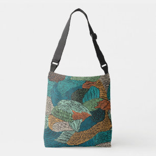 Abstract Grunge: Seamless Pattern Design. Crossbody Bag
