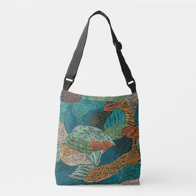 Abstract Grunge: Seamless Pattern Design. Crossbody Bag (Front)