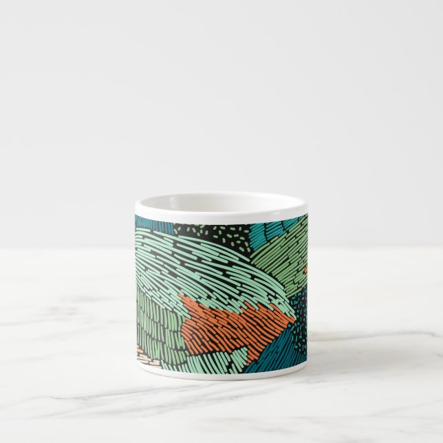 Abstract Grunge: Seamless Pattern Design. Espresso Cup (Front)