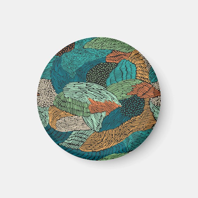 Abstract Grunge: Seamless Pattern Design. Magnet (Front)
