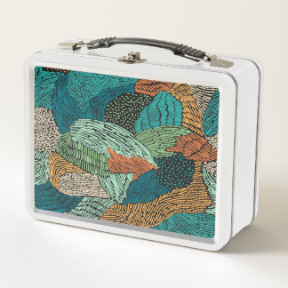Abstract Grunge: Seamless Pattern Design. Metal Lunch Box