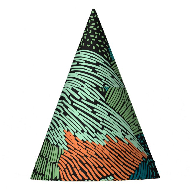Abstract Grunge: Seamless Pattern Design. Party Hat (Front)