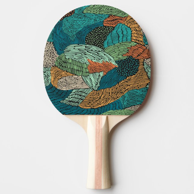 Abstract Grunge: Seamless Pattern Design. Ping Pong Paddle (Front)